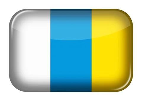 Canary Islands web icon button Stock Illustration