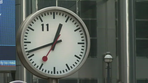 Canary warf clock Time lapse Vídeo Stock 130540