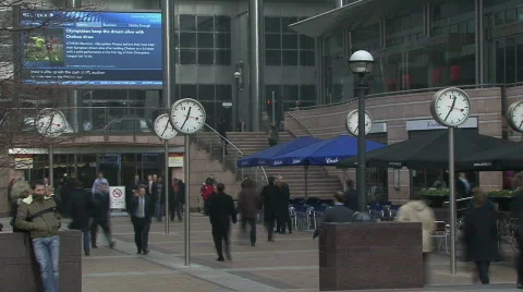 Canary Warf time lapse Vídeo Stock 130269