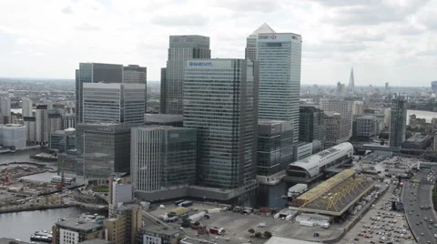 Canary Wharf Stock Footage 52573261