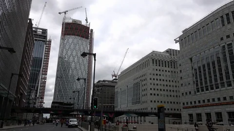 Canary Wharf Stock Footage 94410929