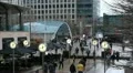 Canary Wharf Offices, Docklands, Business People, Financial Center London, UK HD Footage