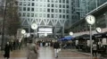 Canary Wharf Offices, Docklands, Business People, Financial Center London, UK HD Footage