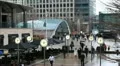 Canary Wharf Offices, Docklands, Business People, Financial Center London, UK HD Footage