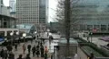 Canary Wharf Offices, Docklands, Business People, Financial Center London, UK HD Footage