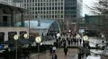 Canary Wharf Offices, Docklands, Business People, Financial Center London, UK HD Footage