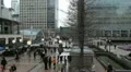 Canary Wharf Offices, Docklands, Business People, Financial Center London, UK HD Footage