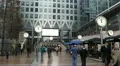 Canary Wharf Offices, Docklands, Business People, Financial Center London, UK HD Footage