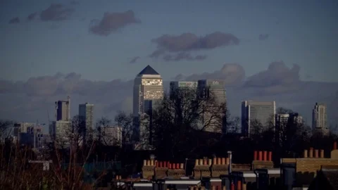 CANARY WHARF TIME LAPSE Stock Footage