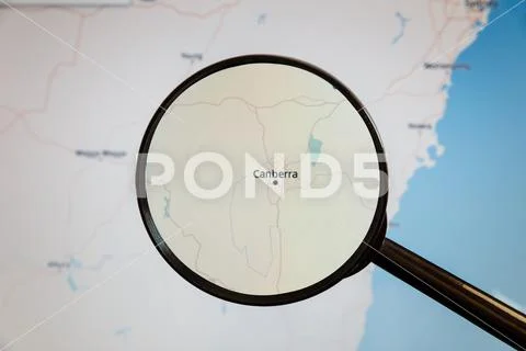 Canberra, Australia. Political map. Stock Photos