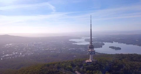 Canberra Black Mountain Tower Drone (CLOSE) 動画素材 103761357