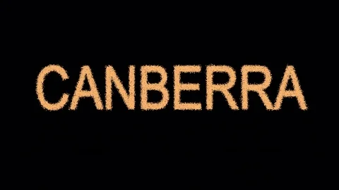 CANBERRA - the capital of country. appears from the sand, then crumbles. Stock Footage