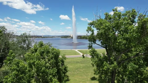 Canberra City Drone Shot Video stock 201278053