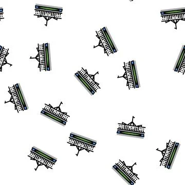 Canberra city vector seamless pattern Stock Illustration