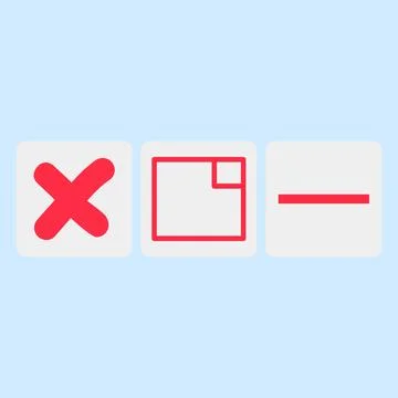 Cancel and remove icon set. Vector illustration in flat style. Stock Illustration