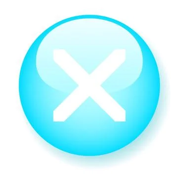 Cancel, blue button Stock Illustration