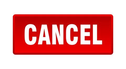 Cancel button. cancel square red push button Stock Illustration