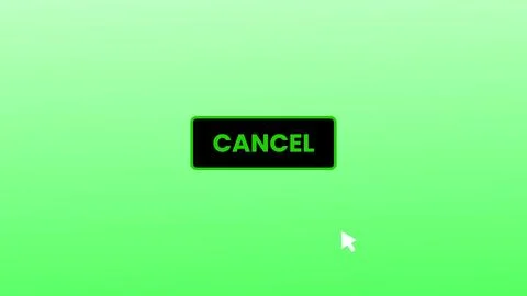 CANCEL button pressed on computer screen by cursor pointer mouse illustrati.. Stock Illustration