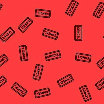 Cancel close vector seamless pattern 스톡 일러스트