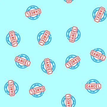 Cancel close vector seamless pattern イラスト素材