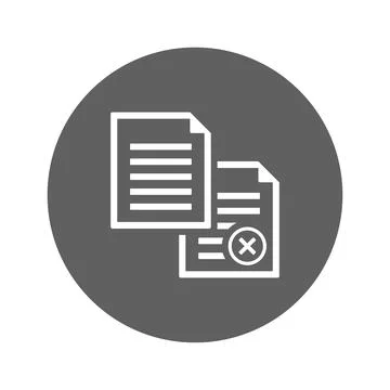 Cancel, copy, defeasance icon. Gray vector graphics. Illustration