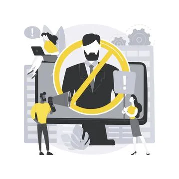 Cancel culture abstract concept vector illustration. Stock Illustration