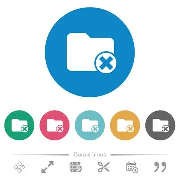 Cancel directory flat round icons Stock Illustration