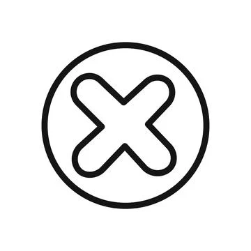 Cancel event icon linear graphics set vector 스톡 일러스트