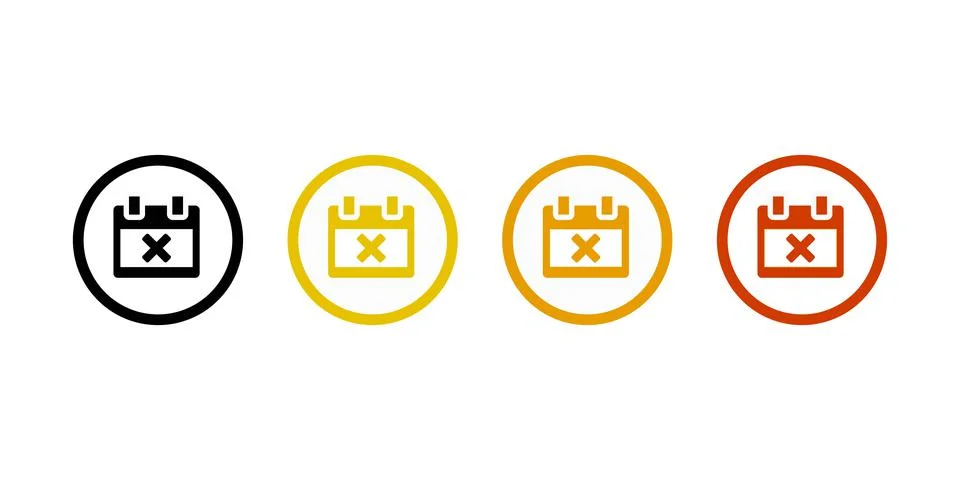 Cancel event icon. Wrong day on calendar icon vector illustration. Stock Illustration