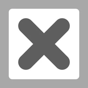 Cancel flat dark gray and white colors rounded button Stock Illustration