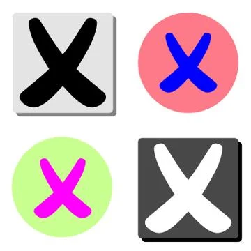 Cancel. flat vector icon Stock Illustration