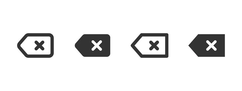 Cancel icon. Button with an X mark for closing or removing elements vector .. Stock Illustration