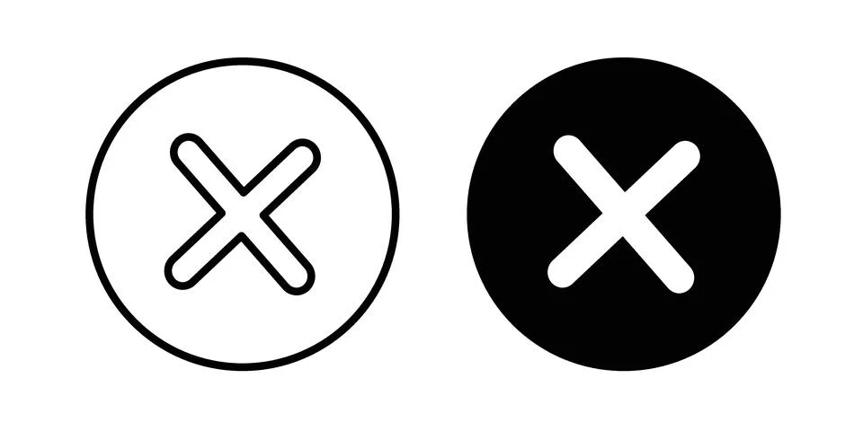 Cancel icon concept. best for web design Stock Illustration