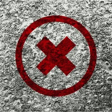 Cancel icon flat design with abstract background Stock Illustration