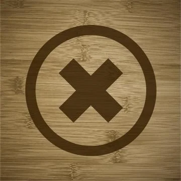 Cancel icon flat design with abstract background Stock Illustration
