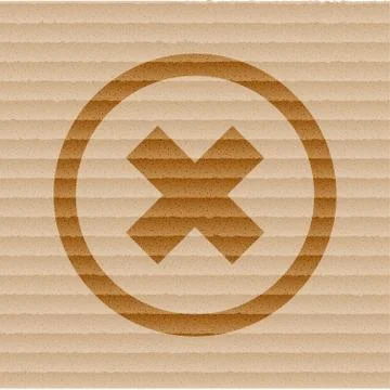 Cancel icon flat design with abstract background Stock Illustration