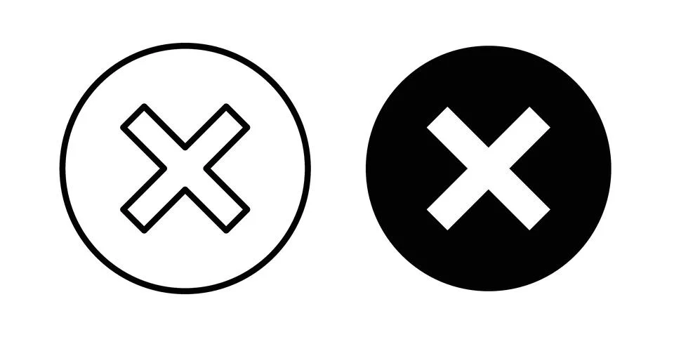Cancel icon graphic element. web icon set Stock Illustration