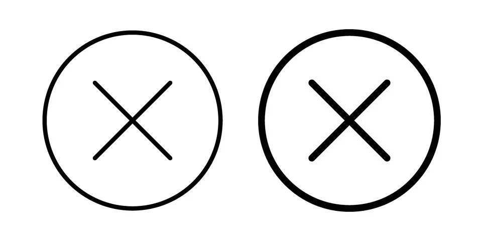 Cancel icon or illustration vector symbols Stock Illustration