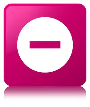 Cancel icon pink square button Stock Illustration