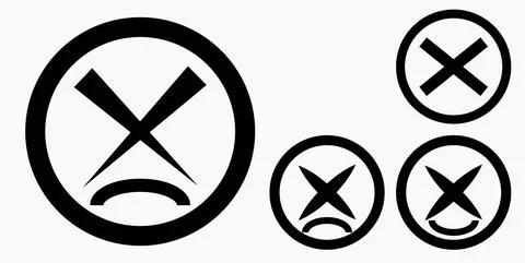 Cancel icon. Prohibition of action. Stop procedure. Stock Illustration