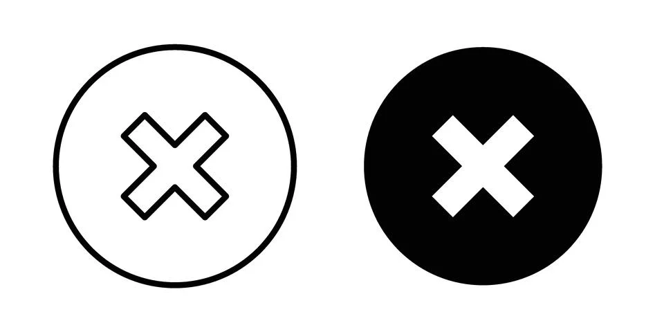 Cancel icon vector design illustrations Stock Illustration