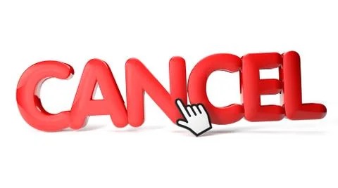 Cancel Illustrazione stock