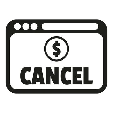 Cancel payment icon simple vector. Card error イラスト素材