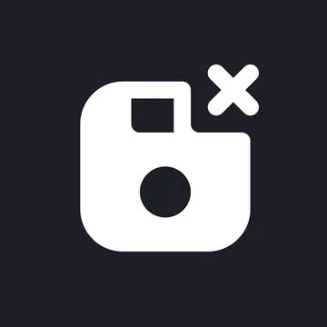 Cancel saving white pixel perfect solid ui icon Ilustração Stock