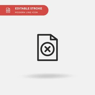 Cancel Simple vector icon. Illustration symbol design template for web mobile 스톡 일러스트