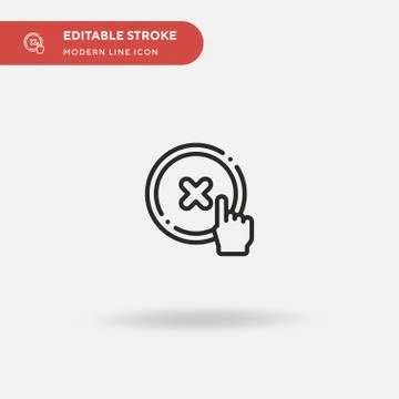 Cancel Simple vector icon. Illustration symbol design template for web mobile Stock Illustration