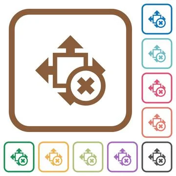 Cancel size simple icons Stock Illustration