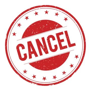 CANCEL stamp sign Stock Illustration