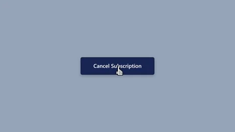 Cancel Subscription Button Click User Interface Animation Stock Footage 347088723