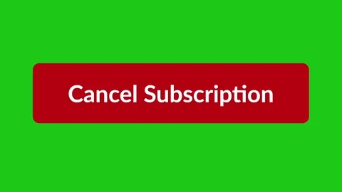 Cancel subscription button on a website or application on Green Screen Animation Stock Footage 333814075